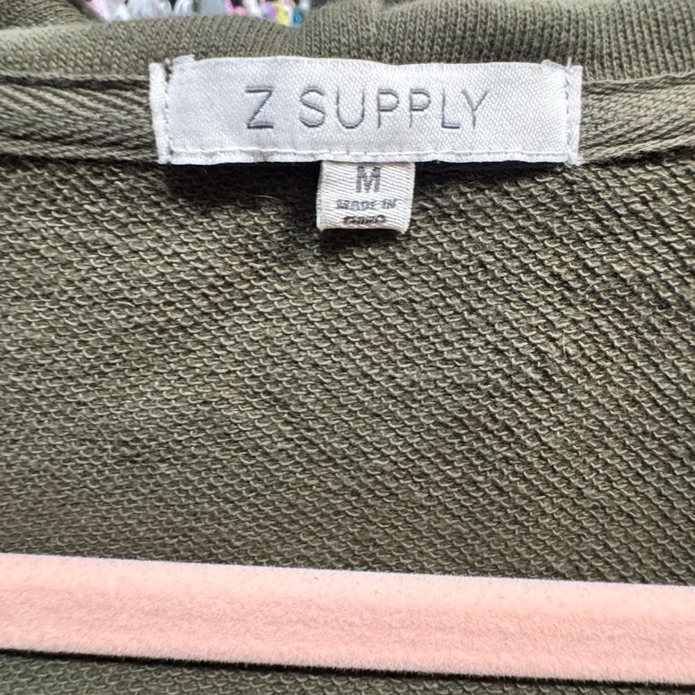 Z Supply Green Hooded Academy Zip-Up Jacket - Picture 2 of 3